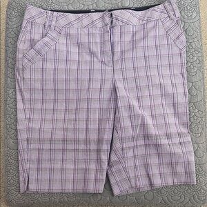 Cutter & Buck Purple Checkered Shorts